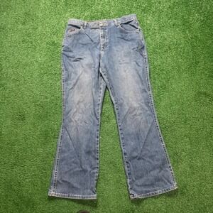 Wrangler Women's Jeans Size 12P Bootcut Blue Denim Cotton Blend great quality